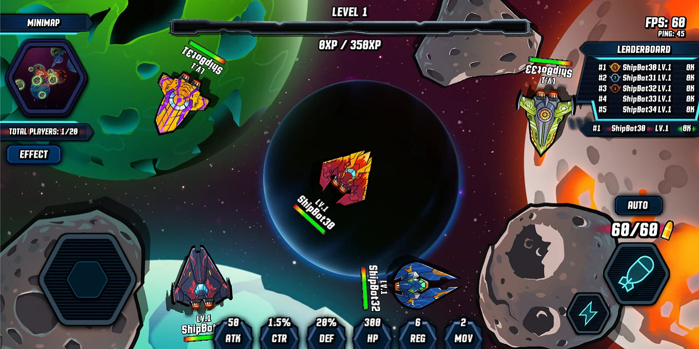 Spaceship Fighter Online screenshot